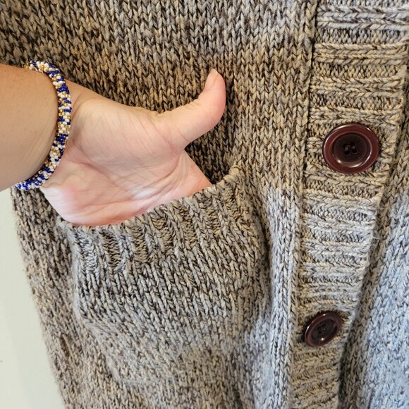 Michael Kors Medium Shawl Collar Short Sleeve Cardigan - Picture 8 of 10